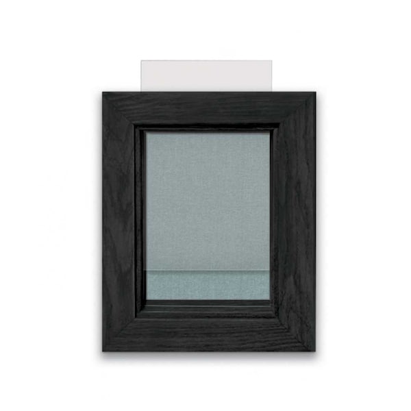 Indoor Enclosed Combo Board, 72"x36", Black Frame/Black & Amethyst